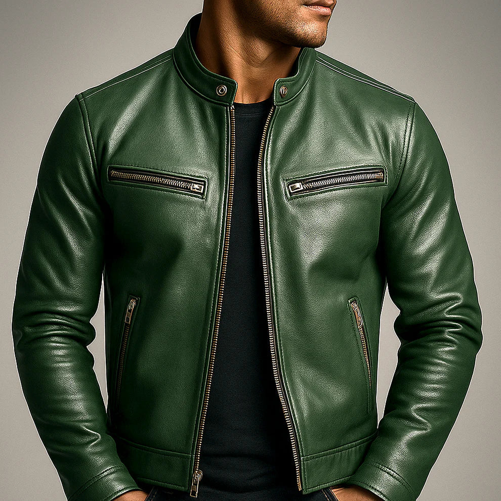 Joaquín™ | Chaqueta de cuero sintético informal