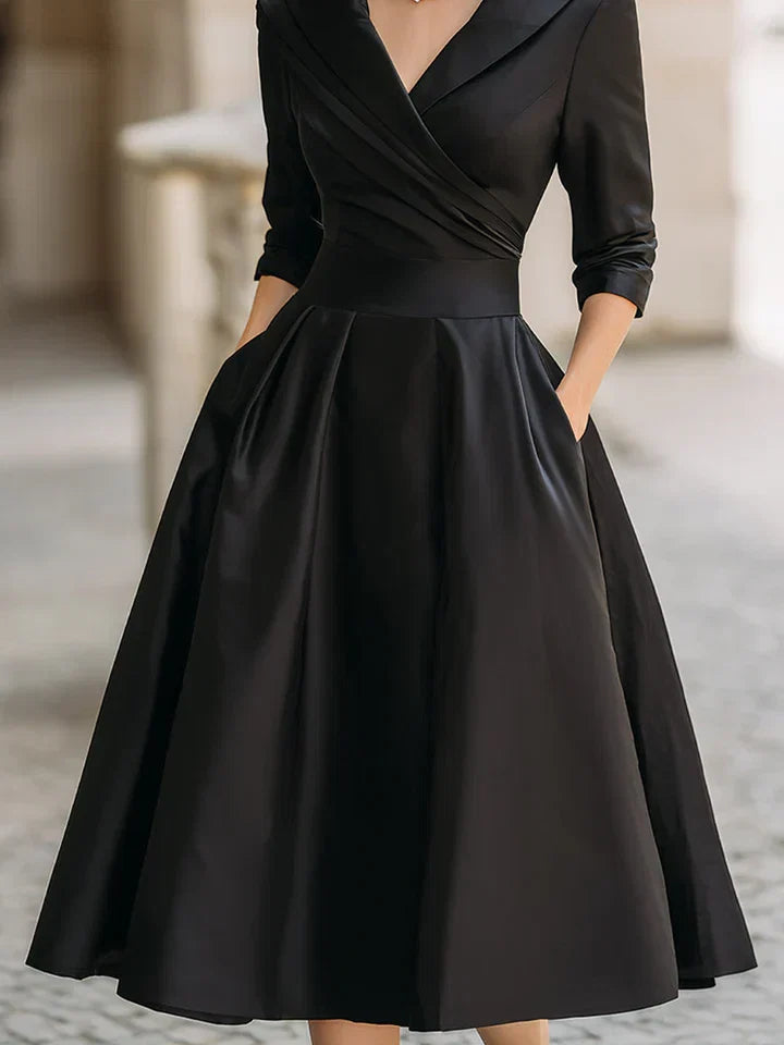 Luisa | Vestido midi satinado