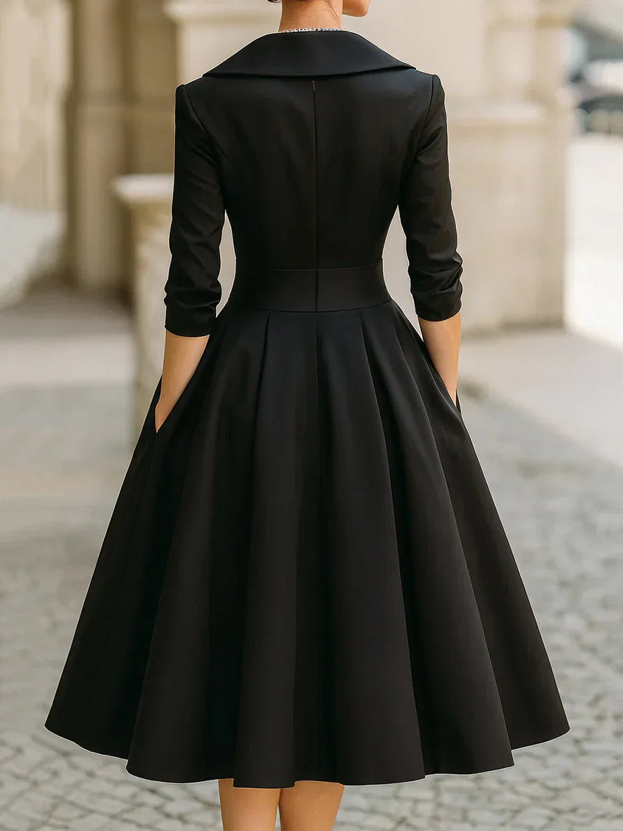Luisa | Vestido midi satinado