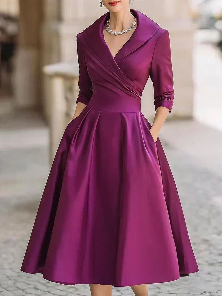 Luisa | Vestido midi satinado