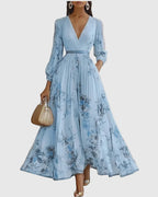 Rosa | Elegante vestido maxi plisado