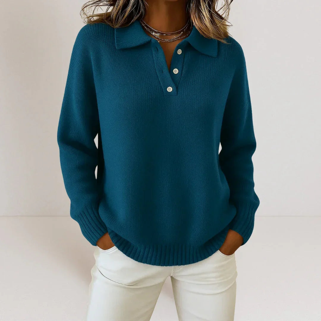 Olivia™ | Suave jersey de punto con cuello