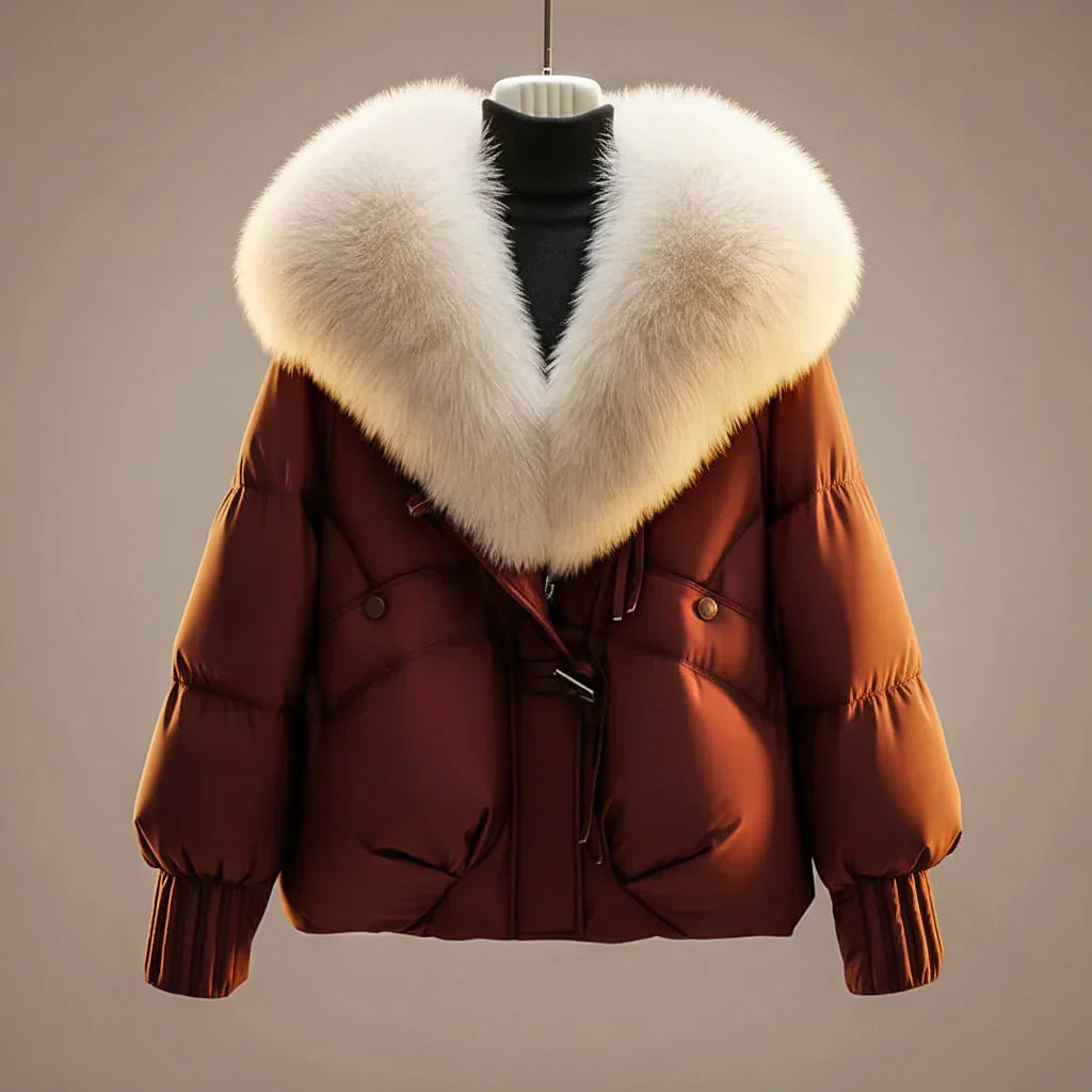 Virginia | Abrigo Acolchado con Cuello de Pelo