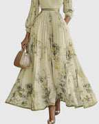 Rosa | Elegante vestido maxi plisado