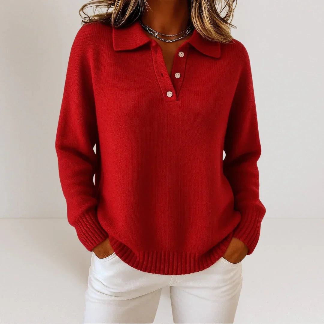 Olivia™ | Suave jersey de punto con cuello