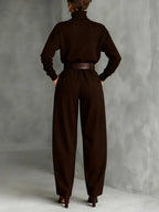 Julia | Conjunto de cuello alto y pantalón recto
