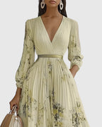 Rosa | Elegante vestido maxi plisado