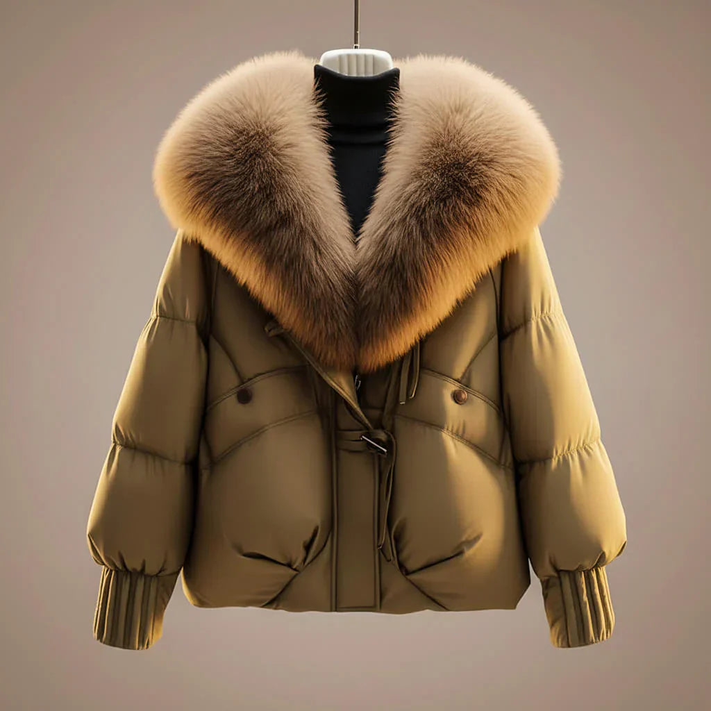 Virginia | Abrigo Acolchado con Cuello de Pelo