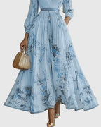 Rosa | Elegante vestido maxi plisado