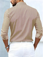 Emerson | Camisa de hombre a rayas vintage de manga larga