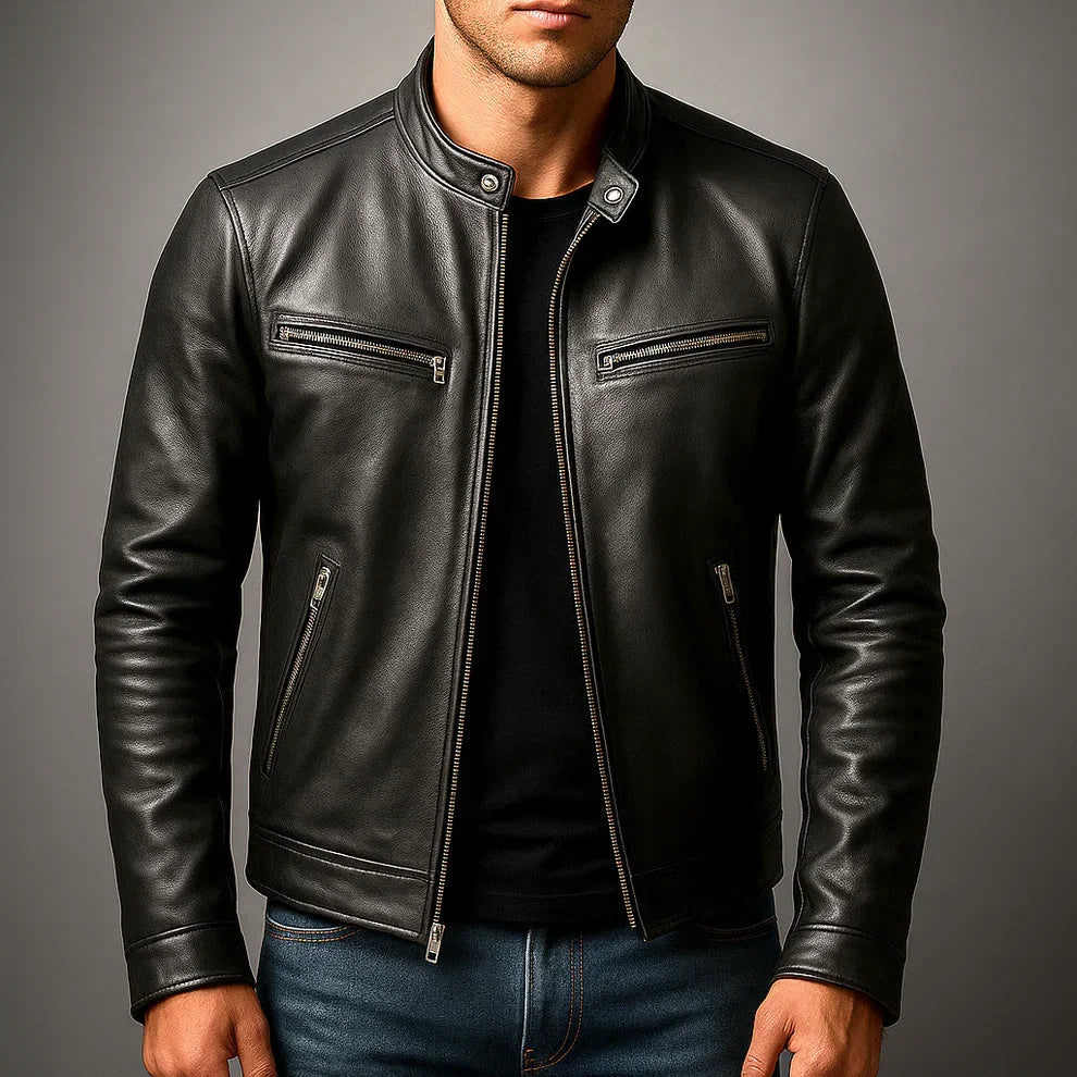 Joaquín™ | Chaqueta de cuero sintético informal