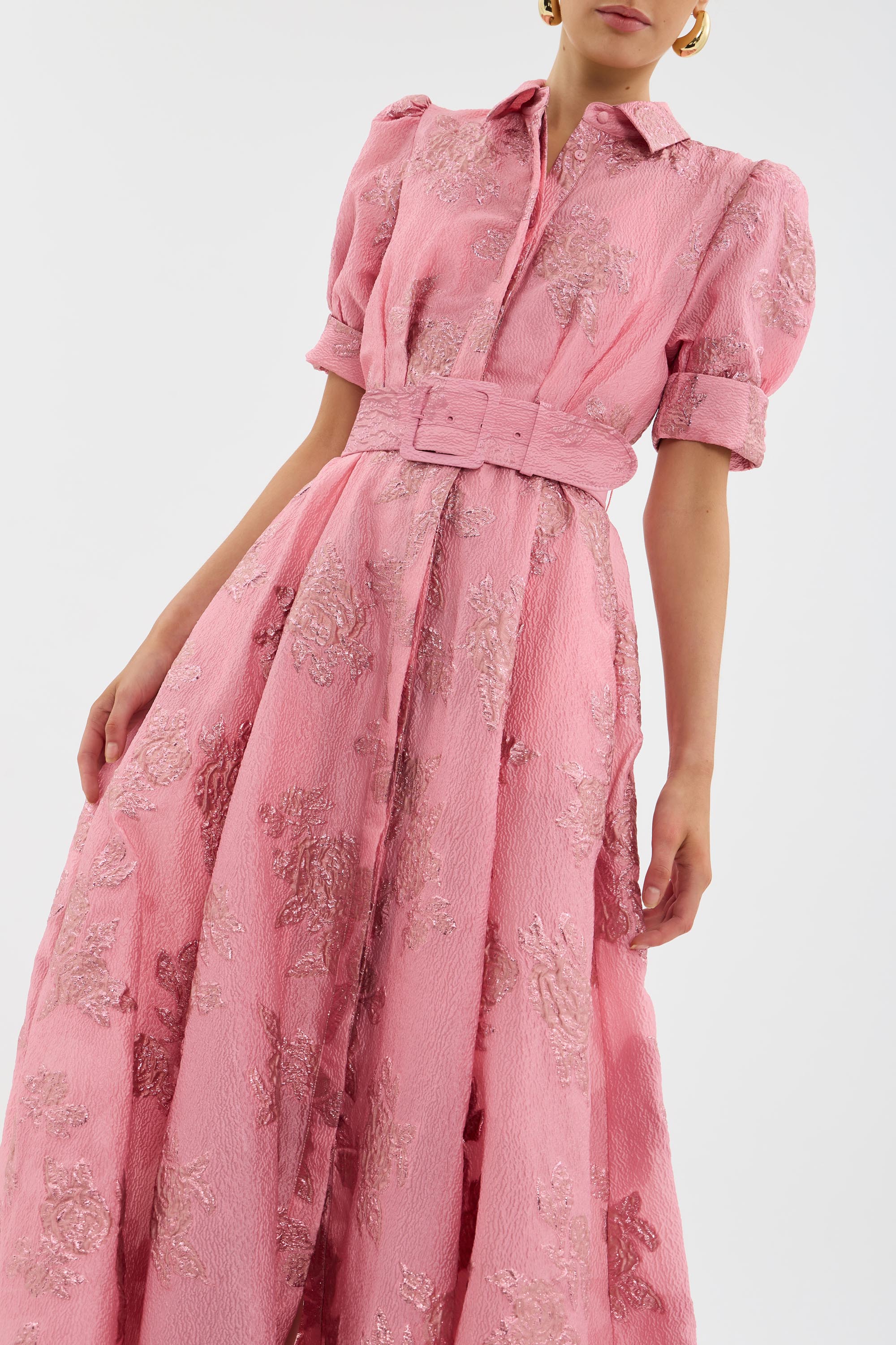 Ariadna™ | Vestido con manga corta abullonada