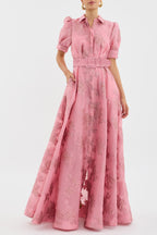 Ariadna™ | Vestido con manga corta abullonada