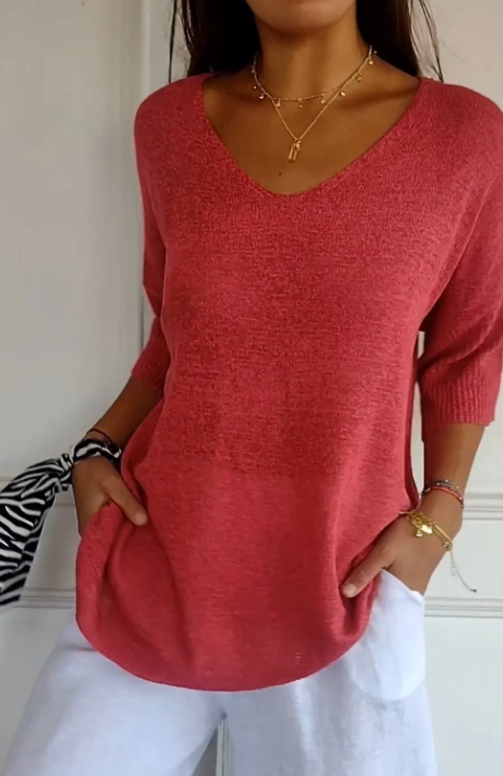 Jésica | Top Atemporal con Cuello en V