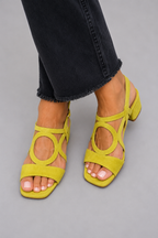 Caliope - Tacones con Punta Cuadrada y Corte Redondo para Verano