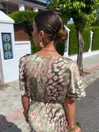 Clara™ | Vestido midi de color cobre