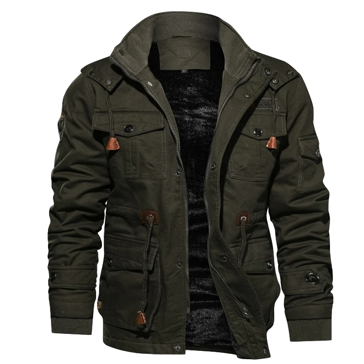 Hugo™ | Abrigo de Invierno para Hombre con Forro Sherpa Suave y Capucha Desmontable