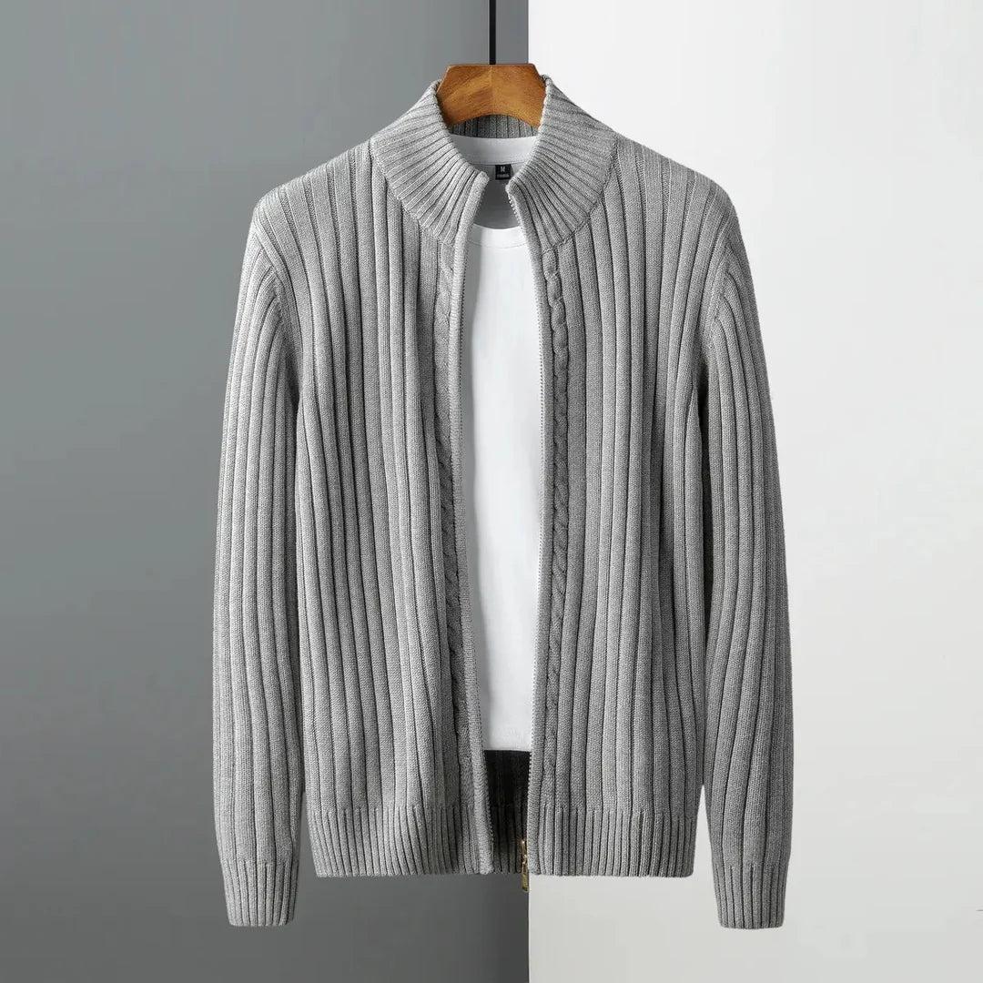 Fran | Cárdigan clásico de punto con cremallera para hombre