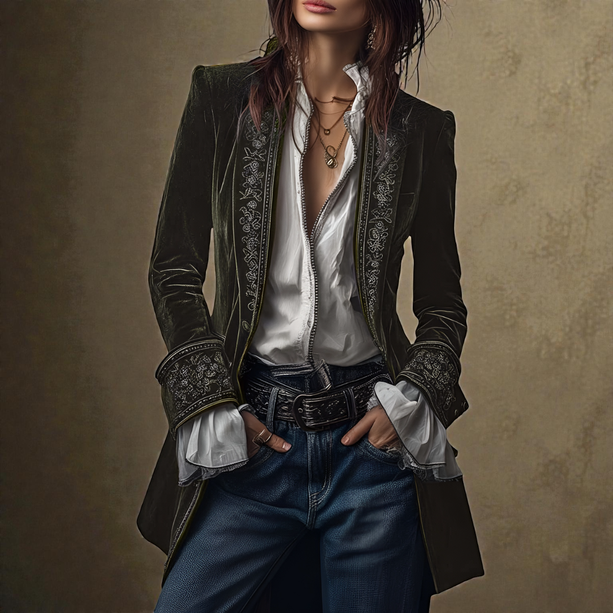Elisa™ | Chaqueta de terciopelo sintético