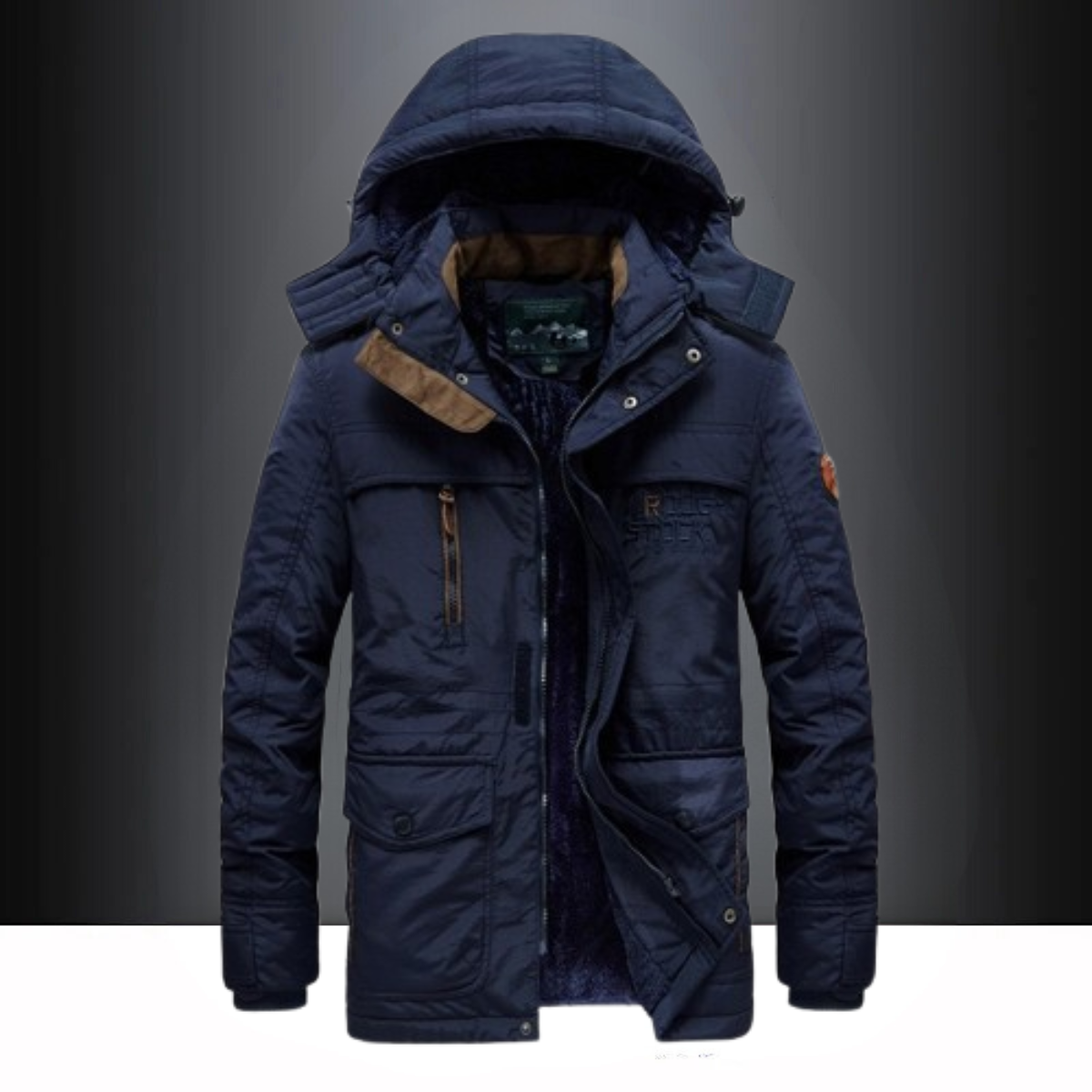 Carlos | Abrigo de invierno cálido para hombre de mezcla de lana premium y forro polar