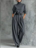 Julia | Conjunto de cuello alto y pantalón recto