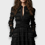 Marisa | Vestido Midi con Flecos Transparentes