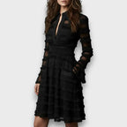 Marisa | Vestido Midi con Flecos Transparentes