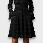 Marisa | Vestido Midi con Flecos Transparentes