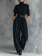 Julia | Conjunto de cuello alto y pantalón recto