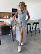 Isabel | Vestido Maxi Denim