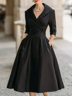 Luisa | Vestido midi satinado