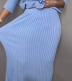 Débora | Conjunto de punto con falda de canalé