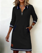 Lorena | Vestido tipo sudadera con cuello de cremallera