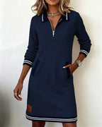 Lorena | Vestido tipo sudadera con cuello de cremallera