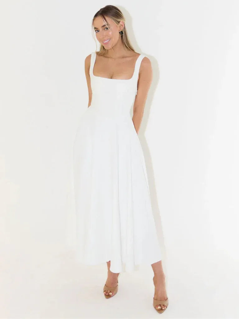 Melisa | Vestido con Falda Midi