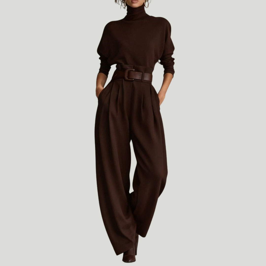 Julia | Conjunto de cuello alto y pantalón recto