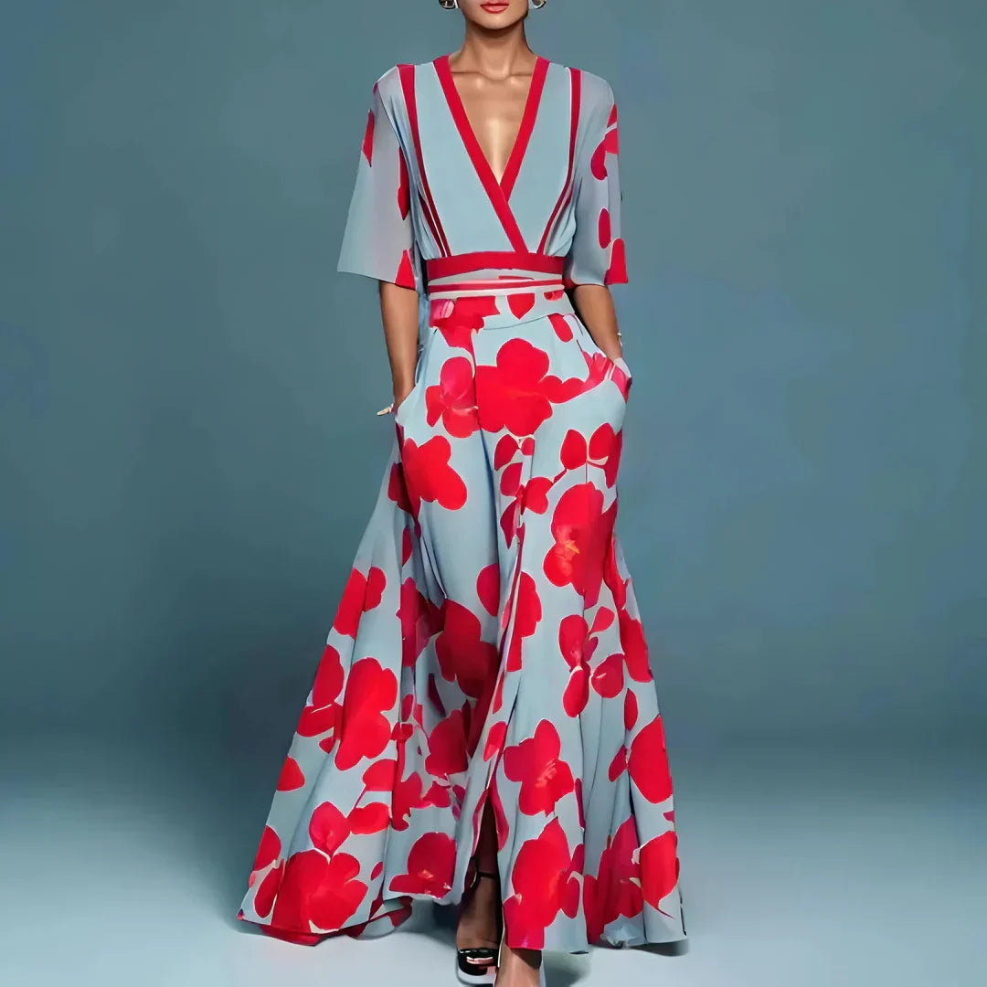 Valentina | Vestido maxi elegante con escote pronunciado