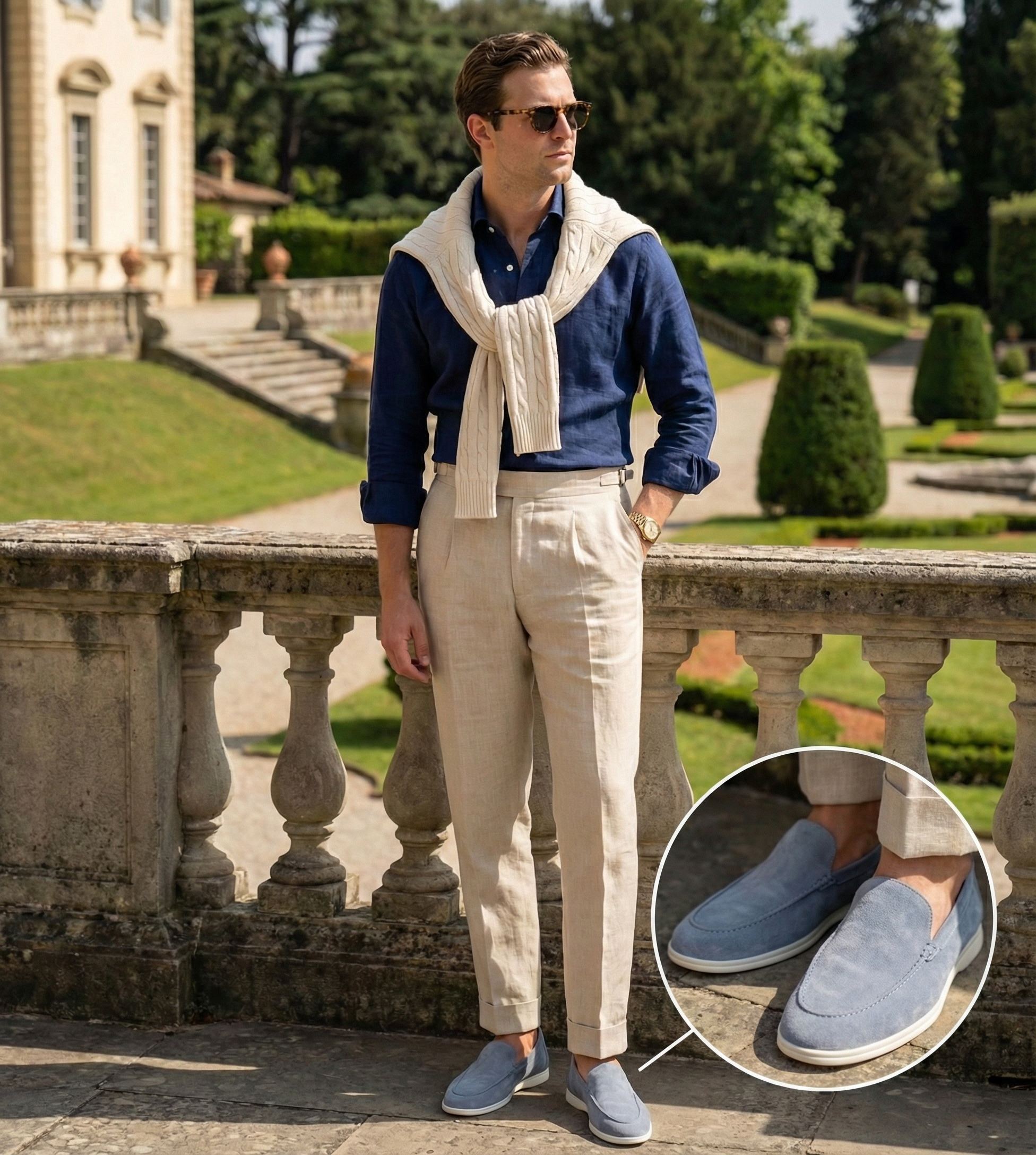 LORENZO – Mocasines de ante premium